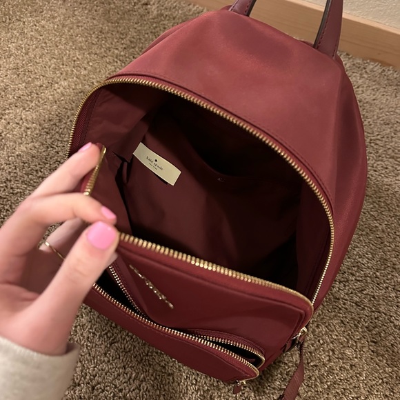 Maroon Kate Spade Nylon Backpack - Picture 8 of 8